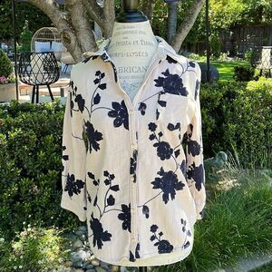 Isabella Sinclair ladies 3/4 sleeve embroidered shirt.